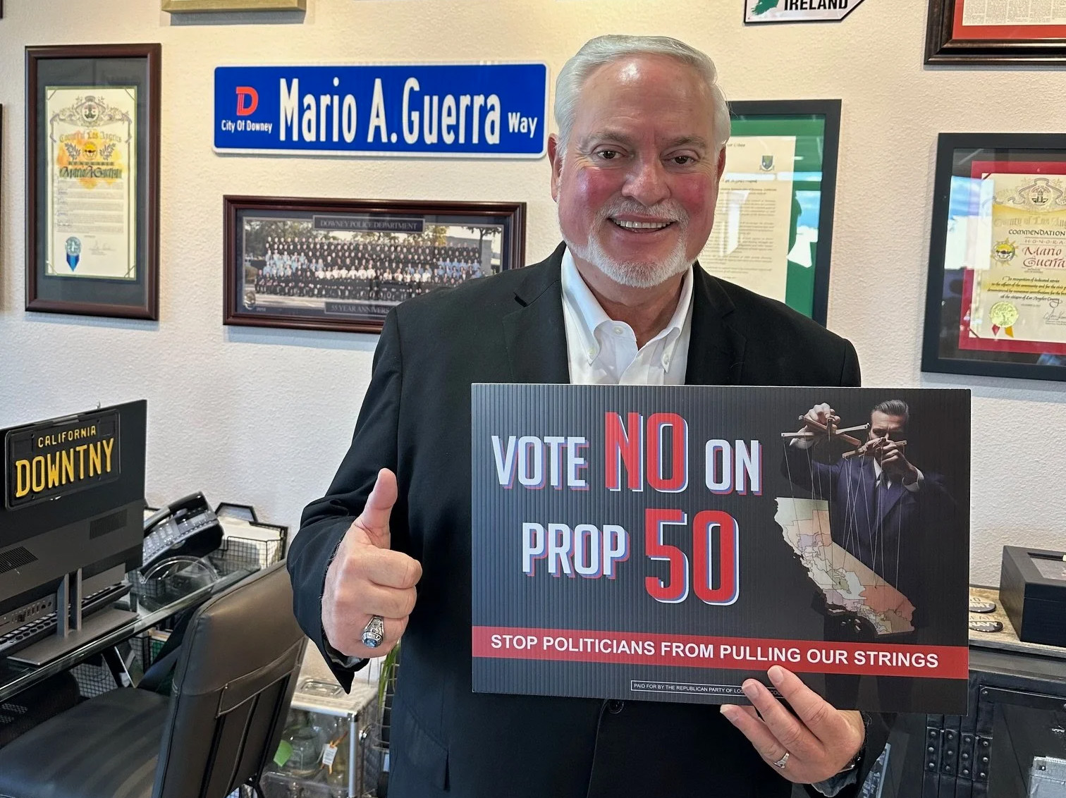 Stop the power grab. Vote no on Prop 50.