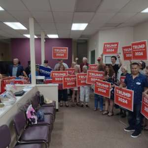 HQ Grand Opening 9/7/2024 – A few Trump supporters